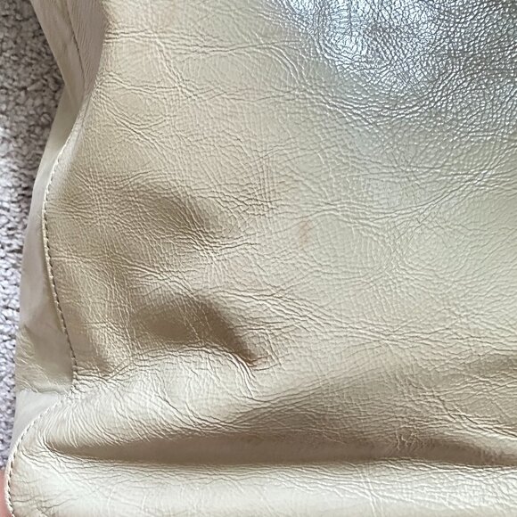 COACH | Chelsea Taupe Patent Leather Tote Satchel Bag F14022 | Cream - Picture 8 of 16